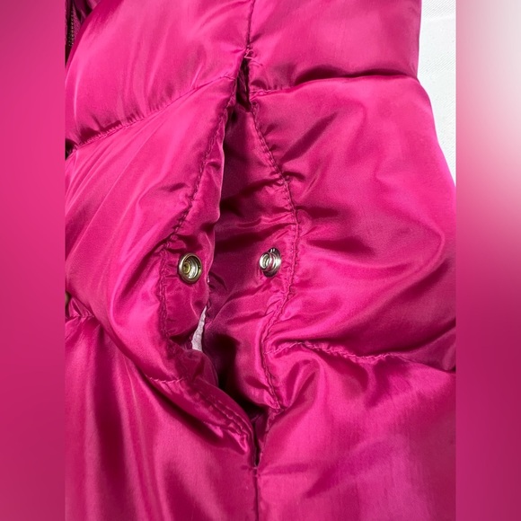 J.CREW Women's Fuchsia Down Puffer Vest w/adjustable waist string Size Small - Picture 2 of 7